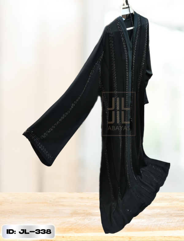 Appealing Brown Floral Embroidery Dubai Style Abaya