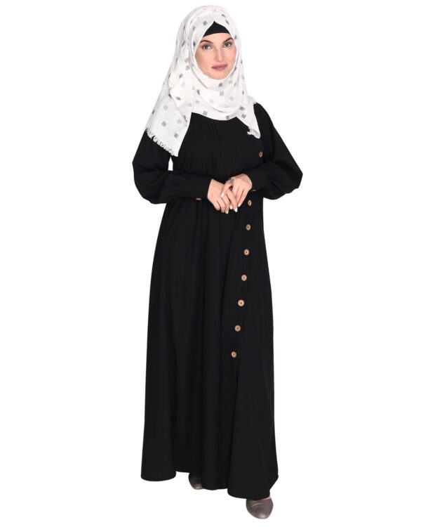 Flowy and Elegant Black Pintuck Abaya