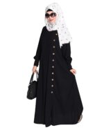 Flowy and Elegant Black Pintuck Abaya